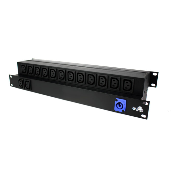 1U rack power strips with IEC C13 outlets and powerCON input