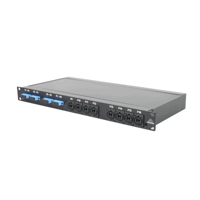 Patch panel fibre optics. Tray