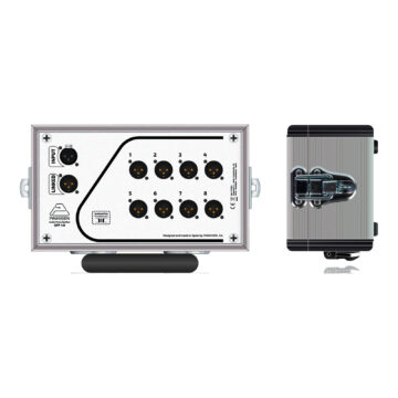 Splitter de prensa pasivo 1:8 en malet&iacute;n: entrada y enlace XLR y 8 salidas XLR aisladas por transformador &ndash; P&iacute;nanson SPP