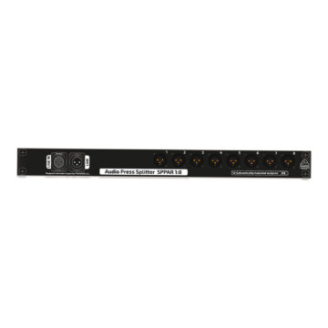 Splitter de prensa pasivo 1:8 en rack 1U: entrada y enlace XLR y 8 salidas XLR aisladas &ndash; P&iacute;nanson SPP