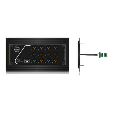 Splitter de prensa pasivo de empotrar 1:12 con entrada por regleta de bornas: 12 salidas XLR aisladas &ndash; P&iacute;nanson SPP