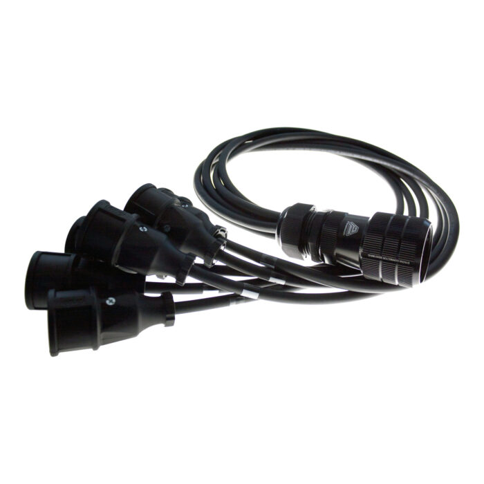 Power breakout from Socapex multipin to Schuko sockets