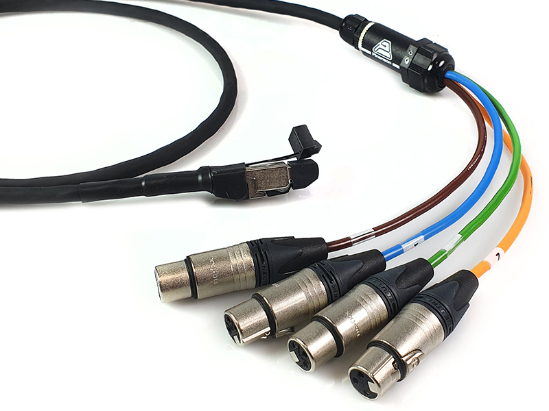 xlrm rj45 cable adaptor