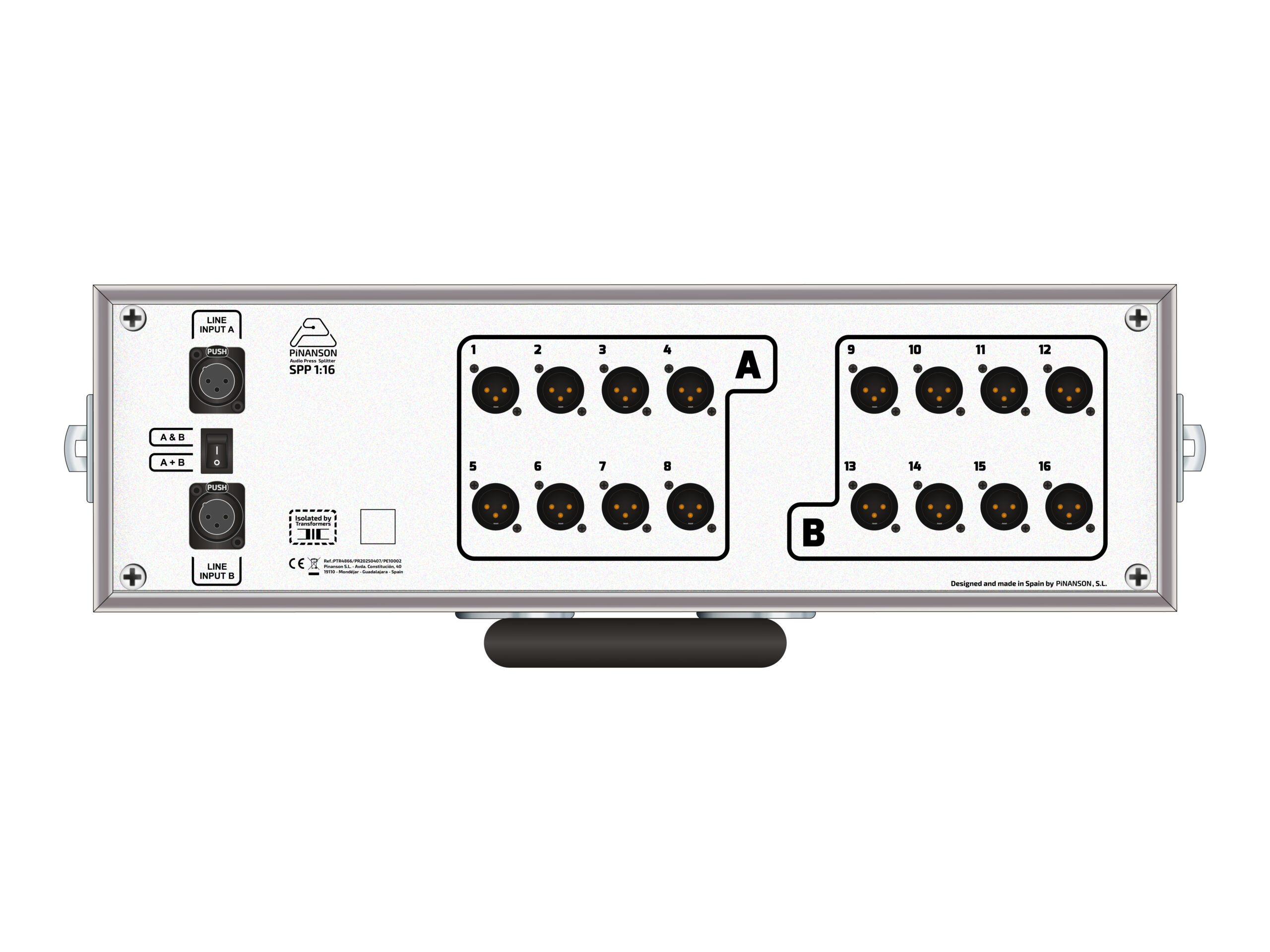SPLITTER PASIVO SPP 1-16_2-8 FLIGHT CASE