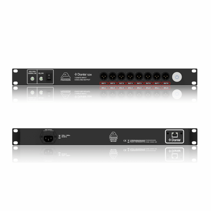 SPLITTER SDA DANTE 1 DANTE-8 AES EBU both sides